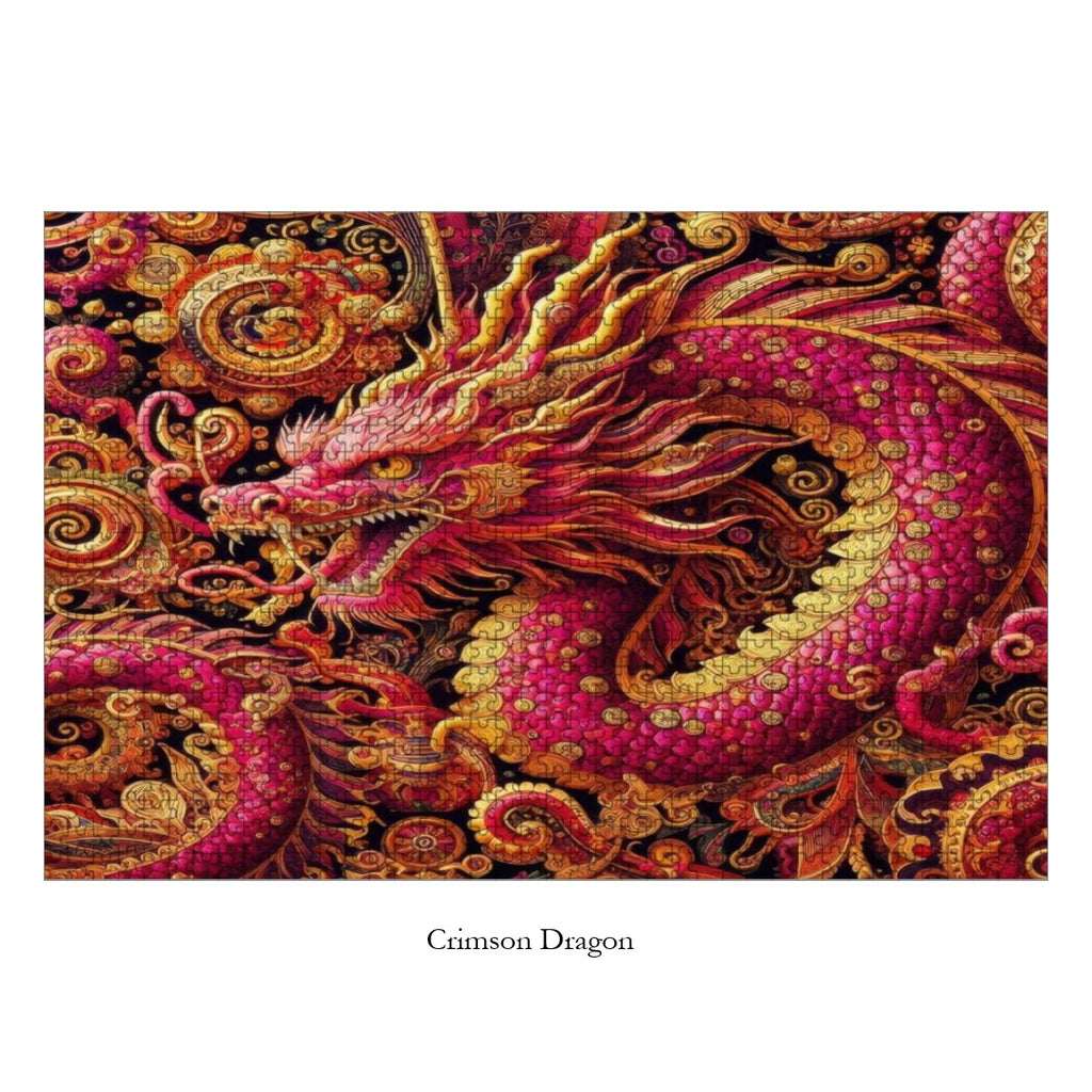 Dragon Art Wooden Jigsaw Puzzle — 1000 Pieces | Multiple Designs