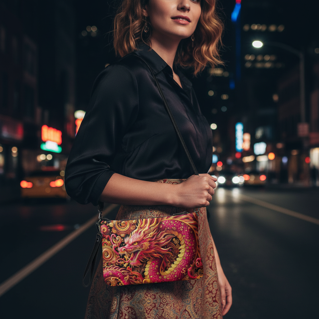 Crimson Dragon Crossbody Lifestyle