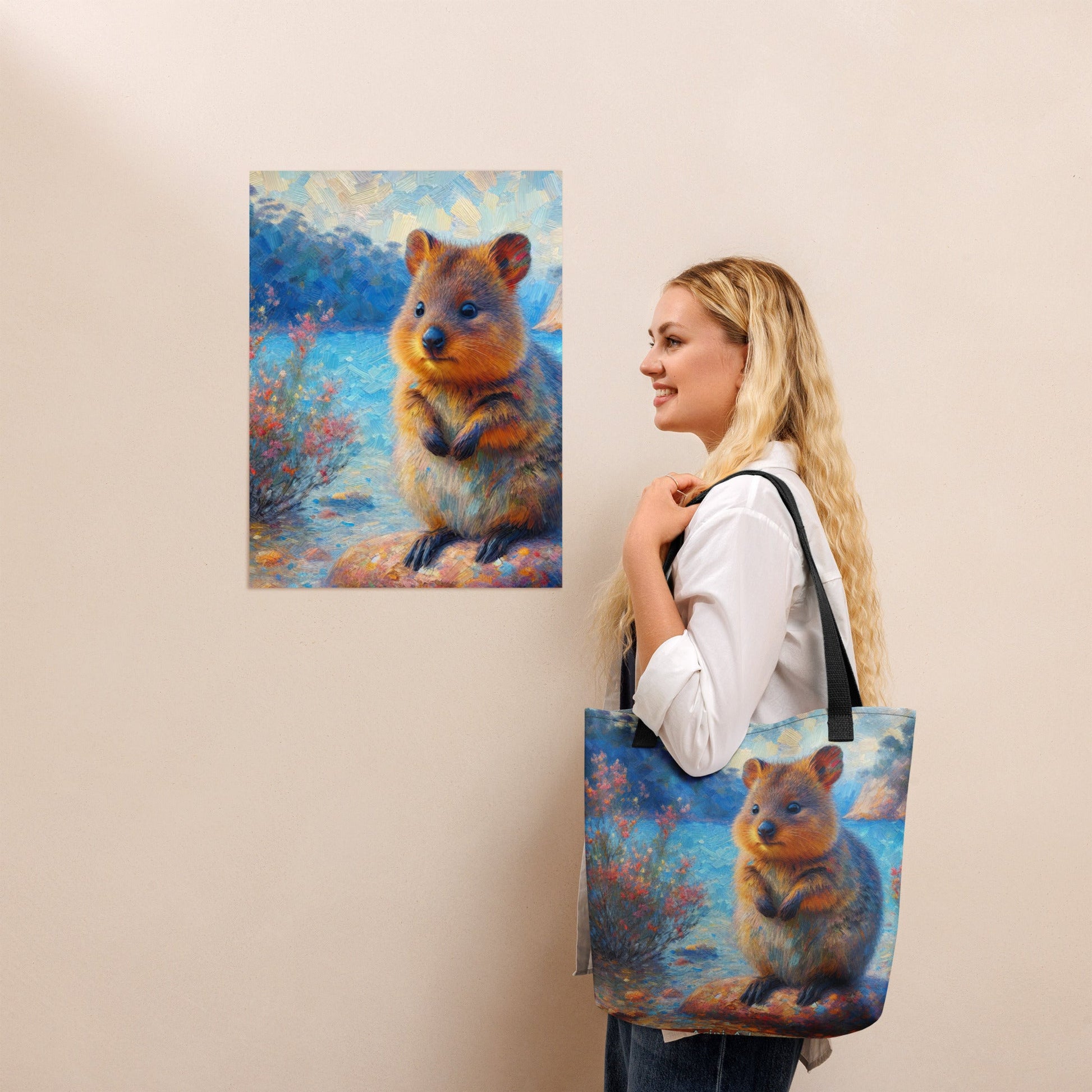 Cute Quokka Tote bag - Gregg Acini Adoree Designs - Tote Bag