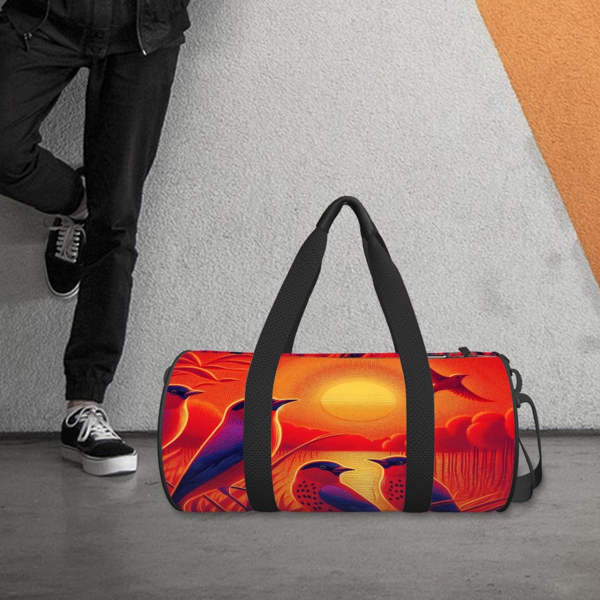 Cylinder Duffle Bag Large Capacity - Gregg Acini Adoree Designs - Luggage