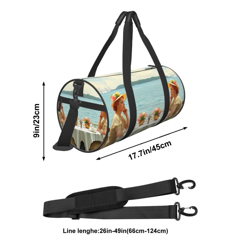 Cylinder Duffle Bag Large Capacity - Gregg Acini Adoree Designs - Luggage