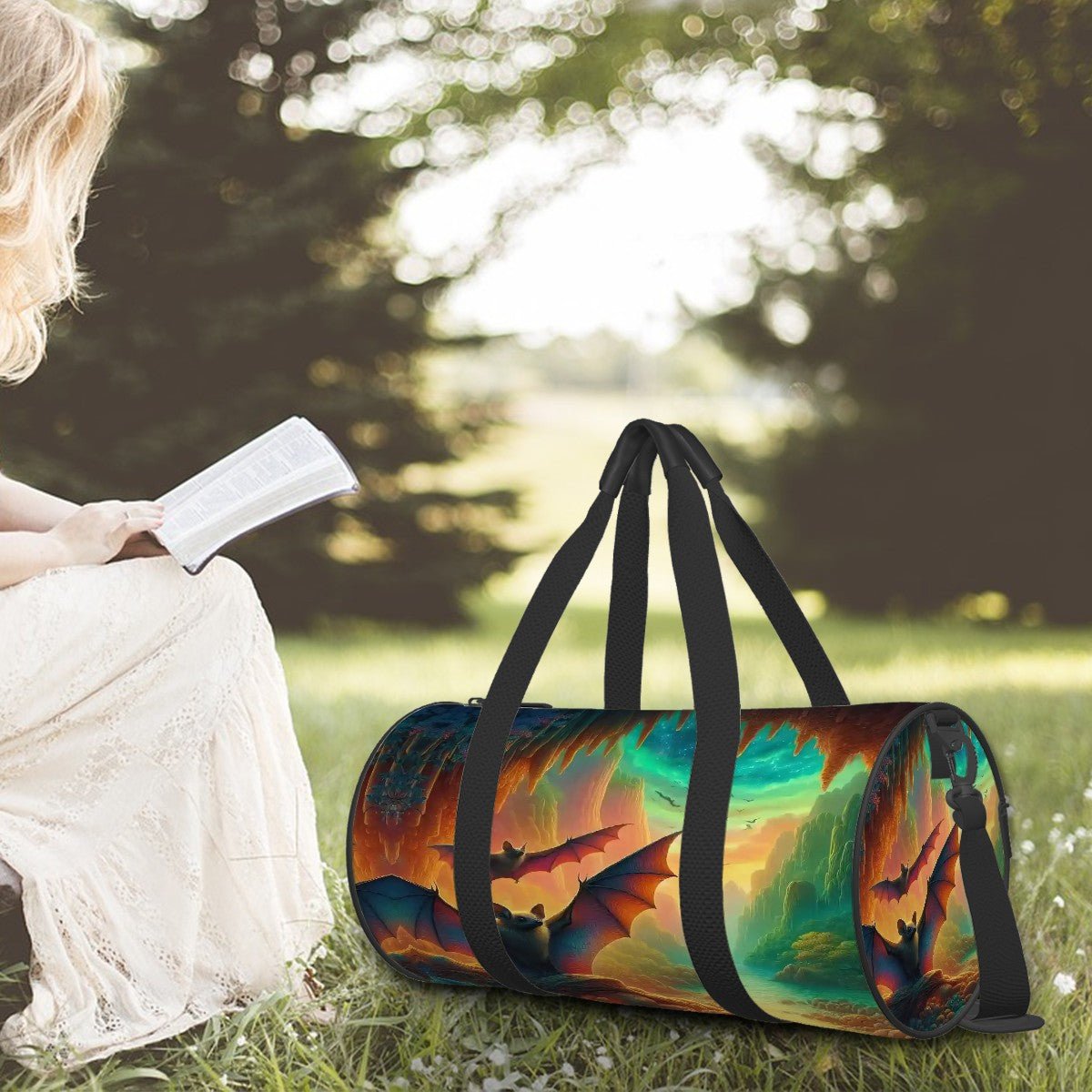 Cylinder Duffle Bag Large Capacity - Gregg Acini Adoree Designs - Luggage