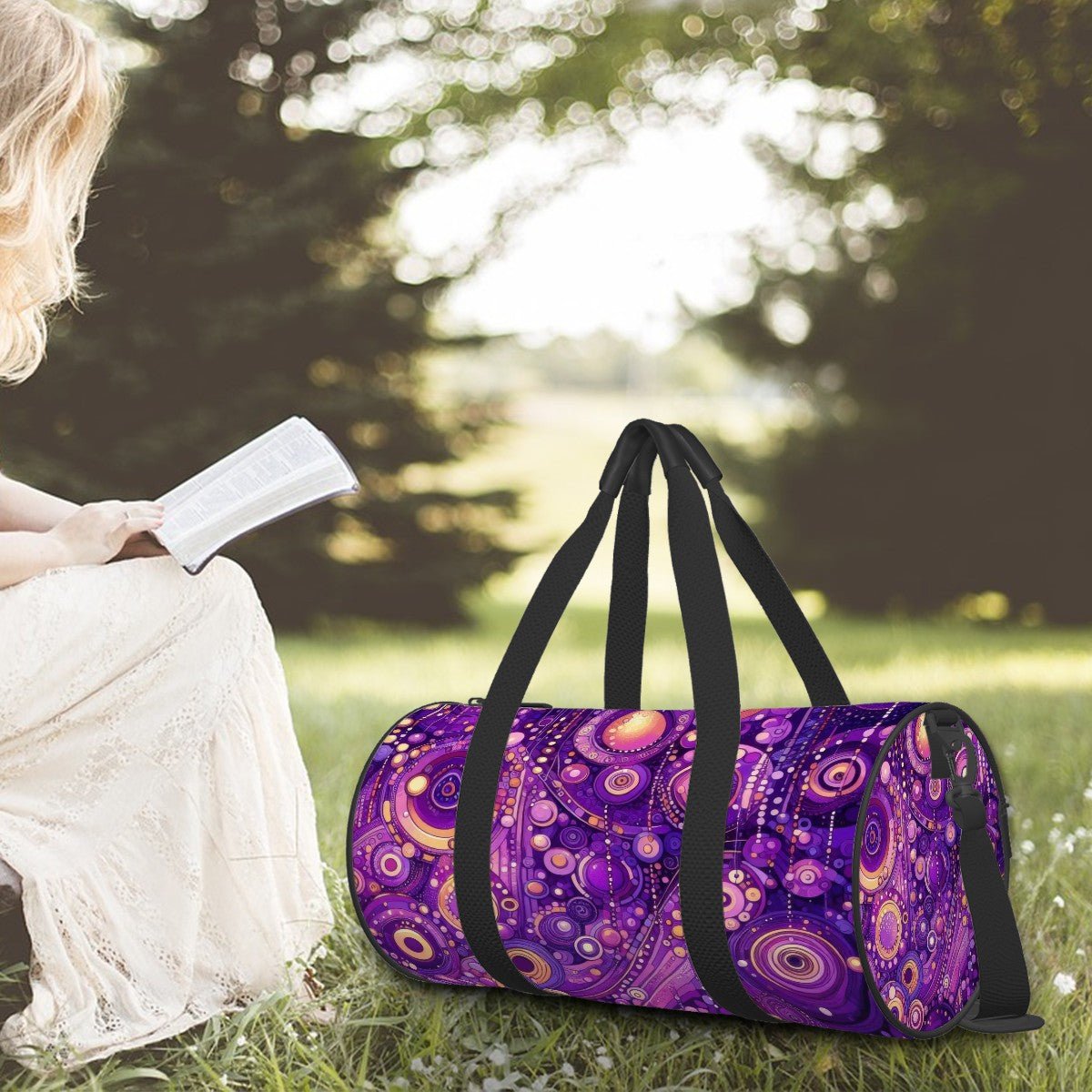 Cylinder Duffle Bag Large Capacity - Gregg Acini Adoree Designs - Luggage