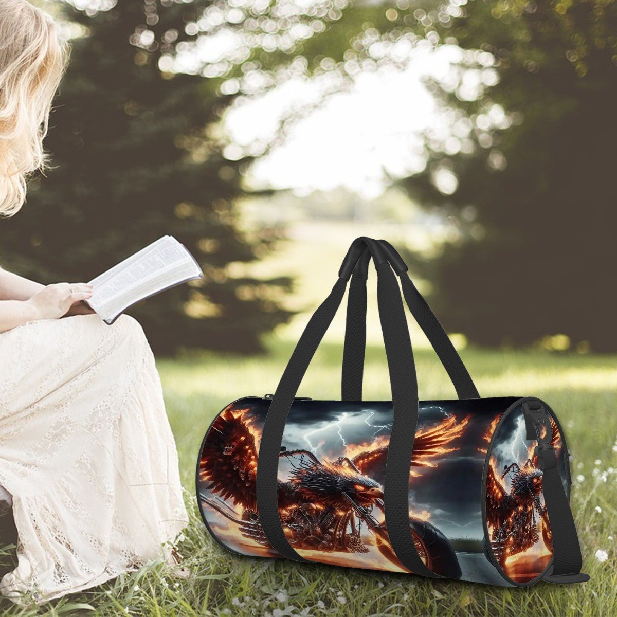 Cylinder Duffle Bag Large Capacity - Gregg Acini Adoree Designs - Luggage