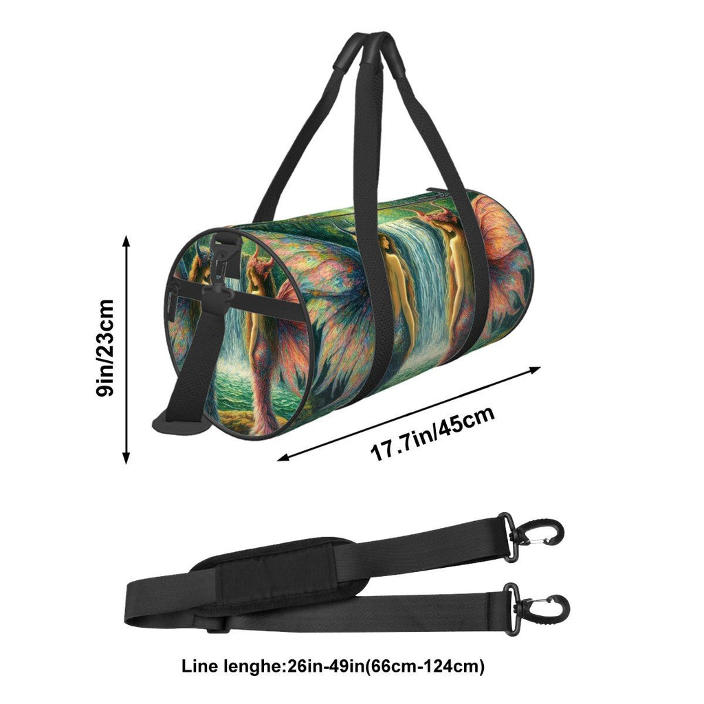 Cylinder Duffle Bag Large Capacity - Gregg Acini Adoree Designs - Luggage