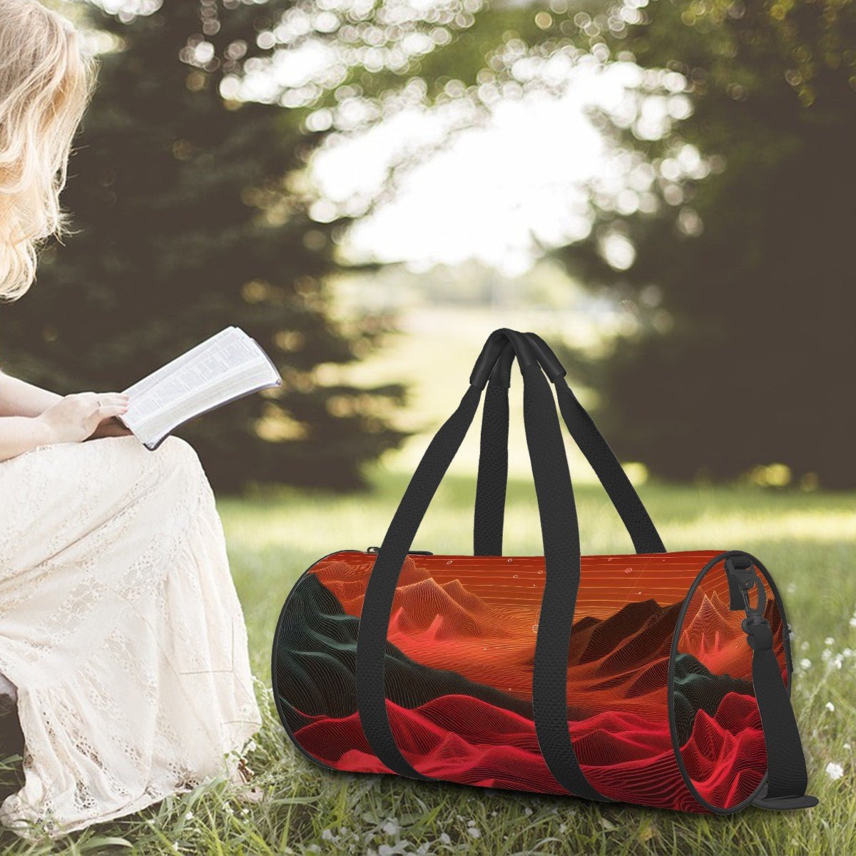 Cylinder Duffle Bag Large Capacity - Gregg Acini Adoree Designs - Luggage