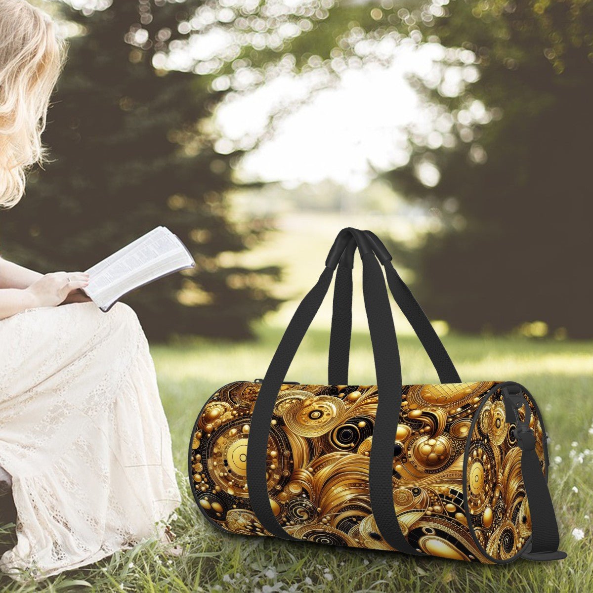 Cylinder Duffle Bag Large Capacity - Gregg Acini Adoree Designs - Luggage