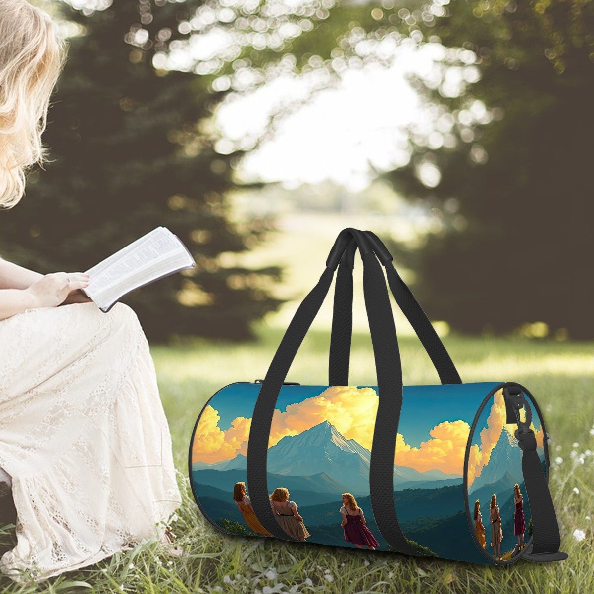 Cylinder Duffle Bag Large Capacity - Gregg Acini Adoree Designs - Luggage