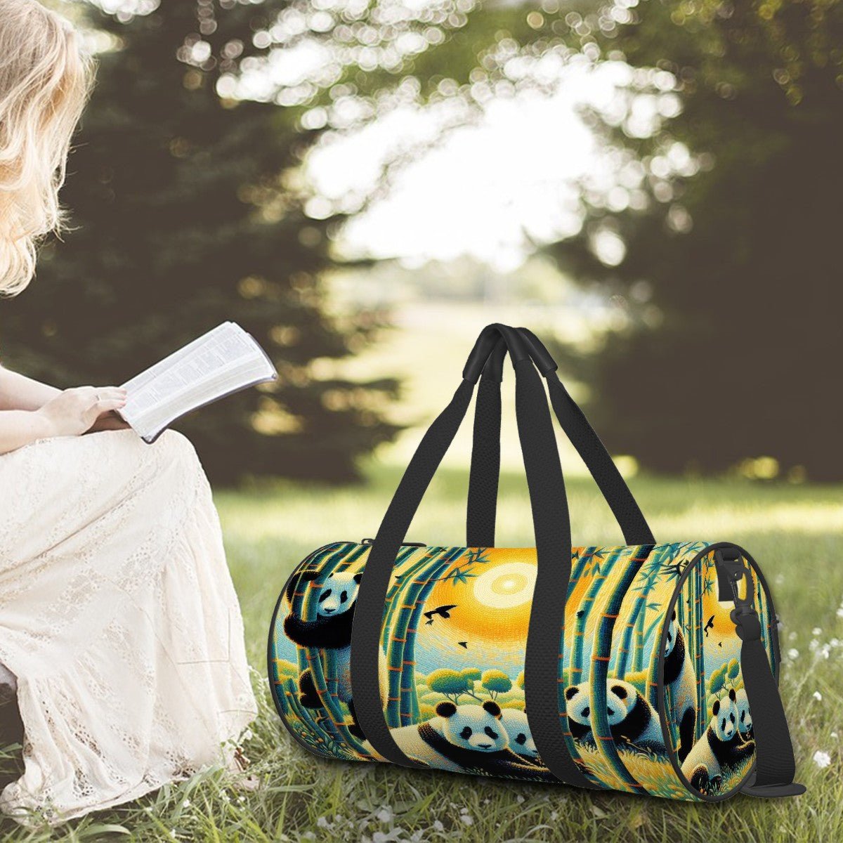 Cylinder Duffle Bag Large Capacity - Gregg Acini Adoree Designs - Luggage