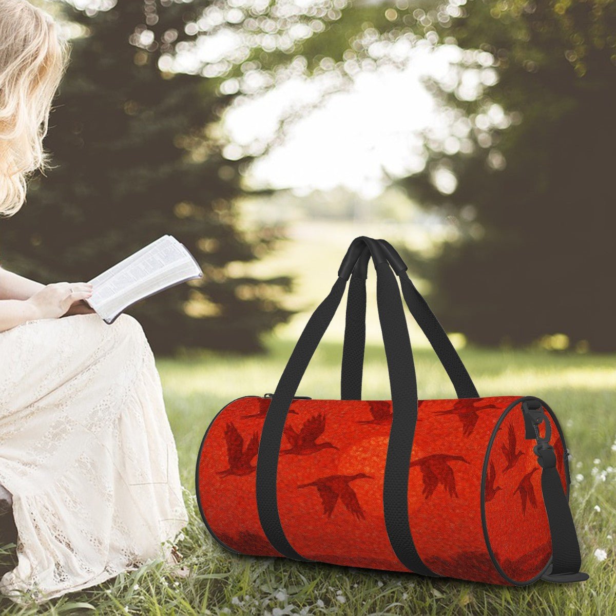 Cylinder Duffle Bag Large Capacity - Gregg Acini Adoree Designs - Luggage