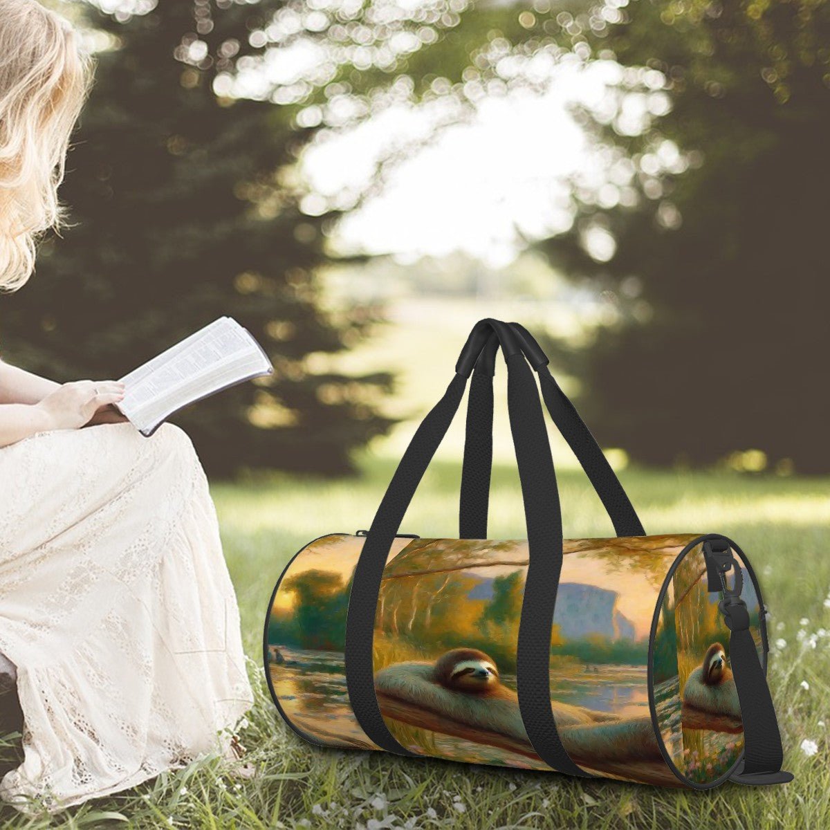 Cylinder Duffle Bag Large Capacity - Gregg Acini Adoree Designs - Luggage