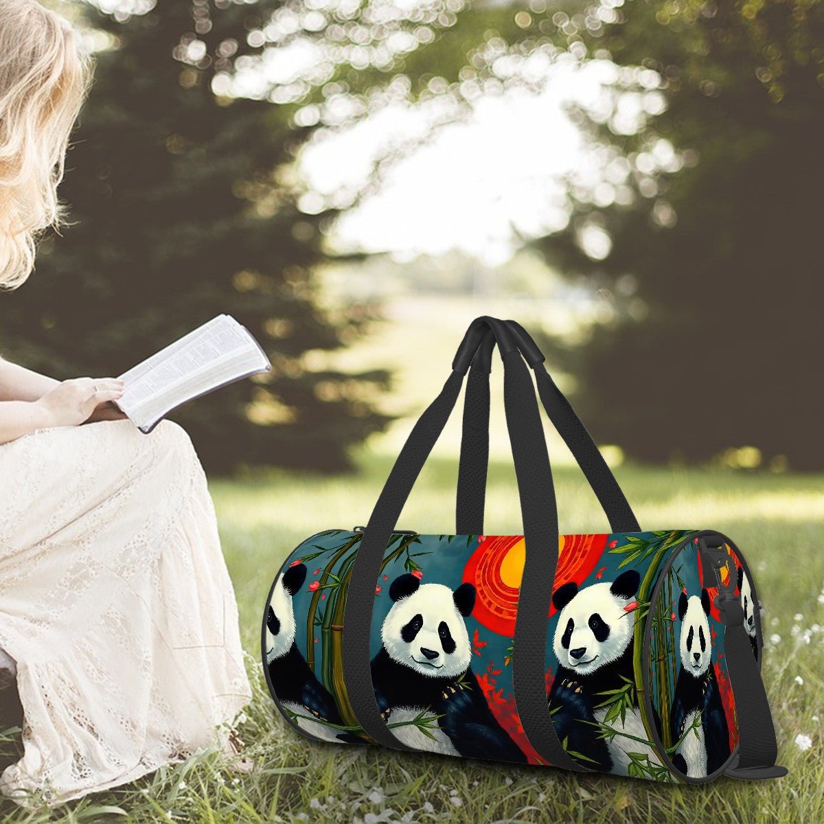 Cylinder Duffle Bag Large Capacity - Gregg Acini Adoree Designs - Luggage