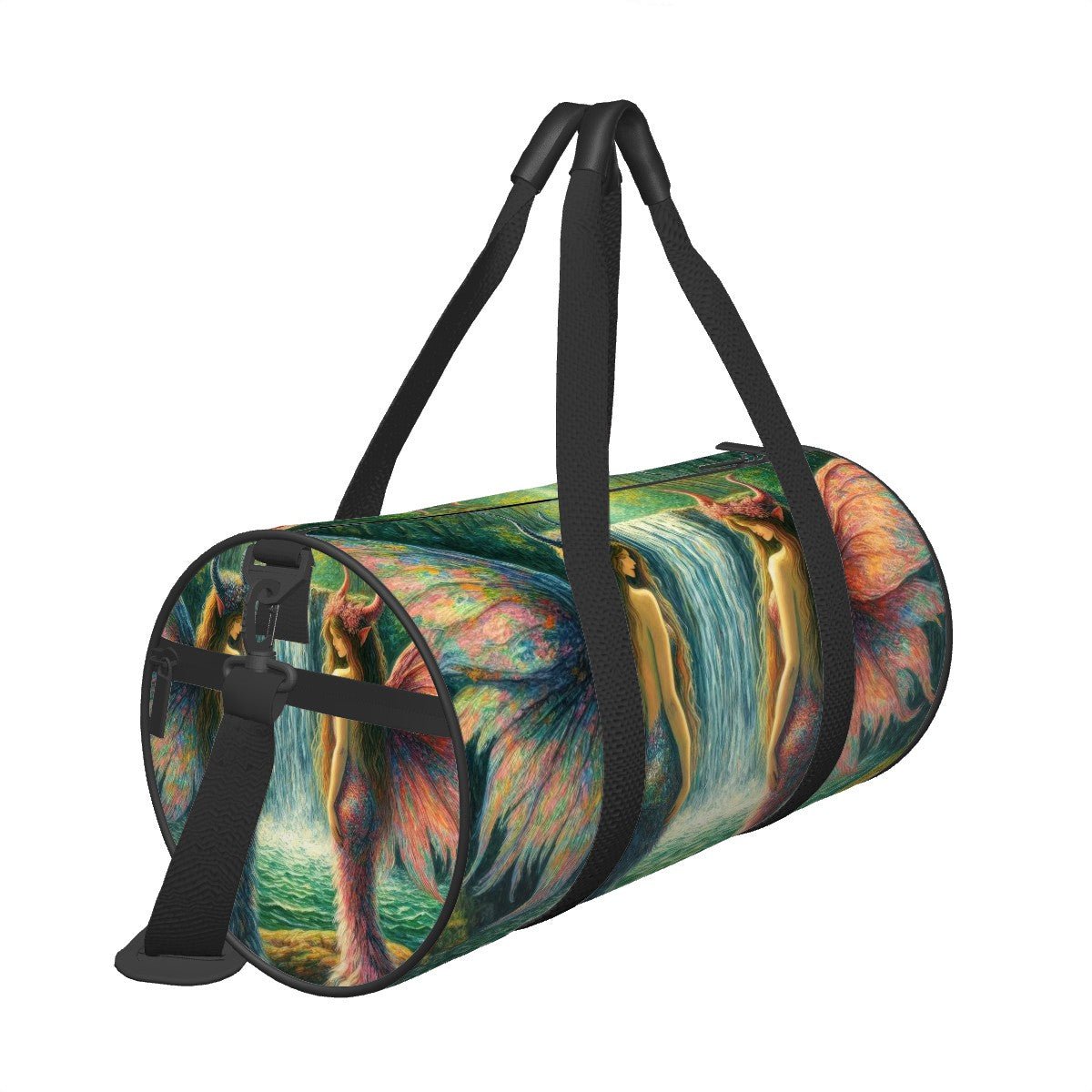 Cylinder Duffle Bag Large Capacity - Gregg Acini Adoree Designs - Luggage