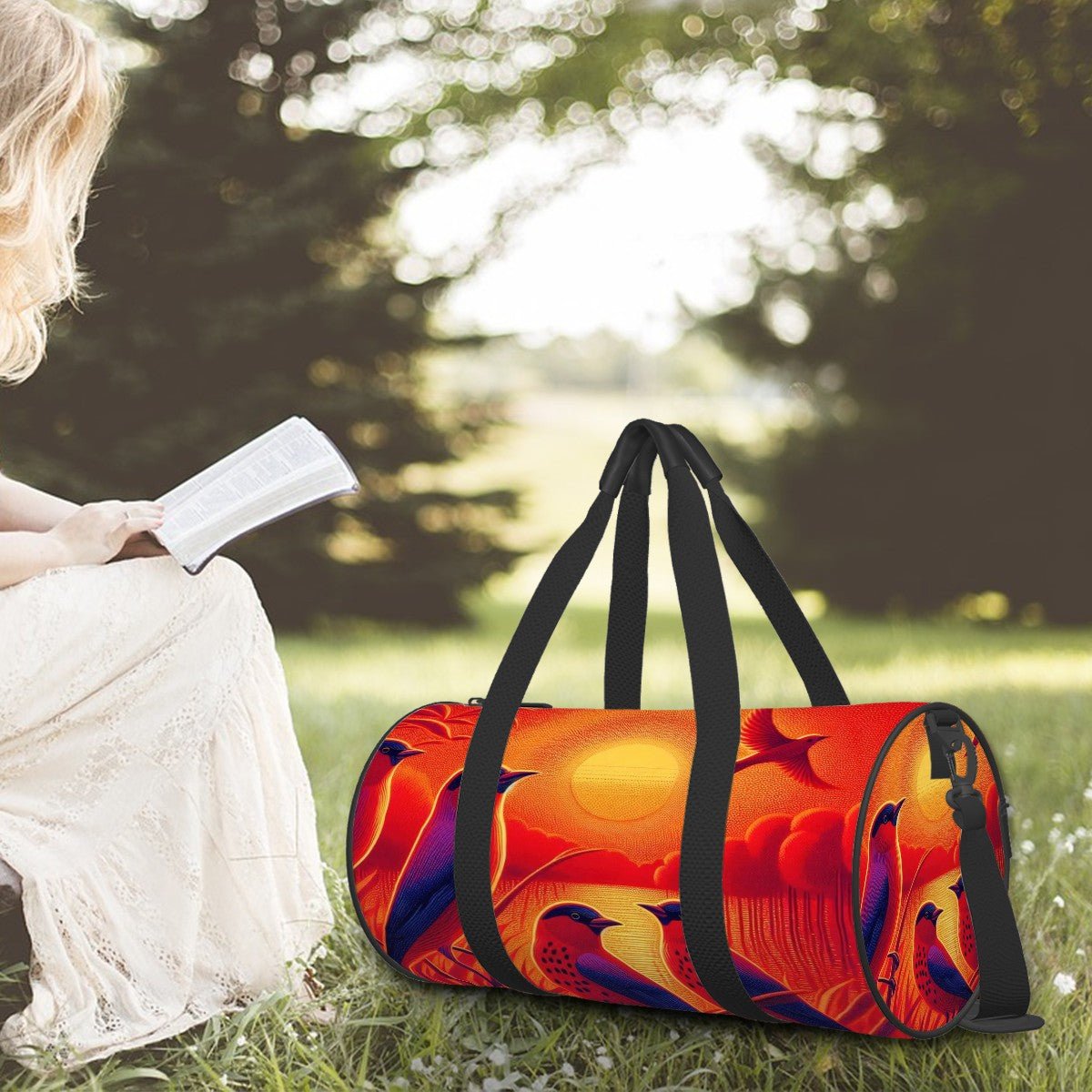 Cylinder Duffle Bag Large Capacity - Gregg Acini Adoree Designs - Luggage