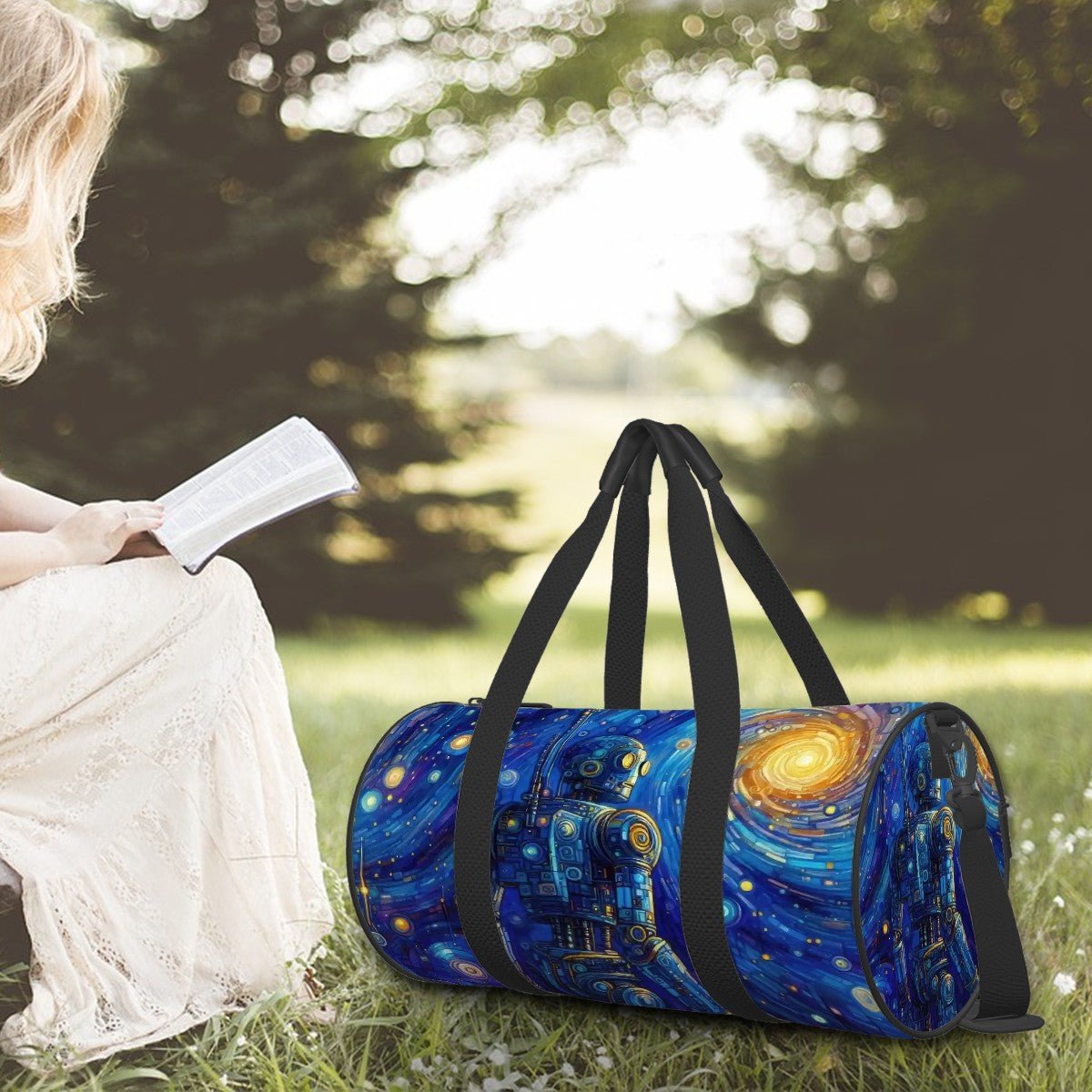 Cylinder Duffle Bag Large Capacity - Gregg Acini Adoree Designs - Luggage