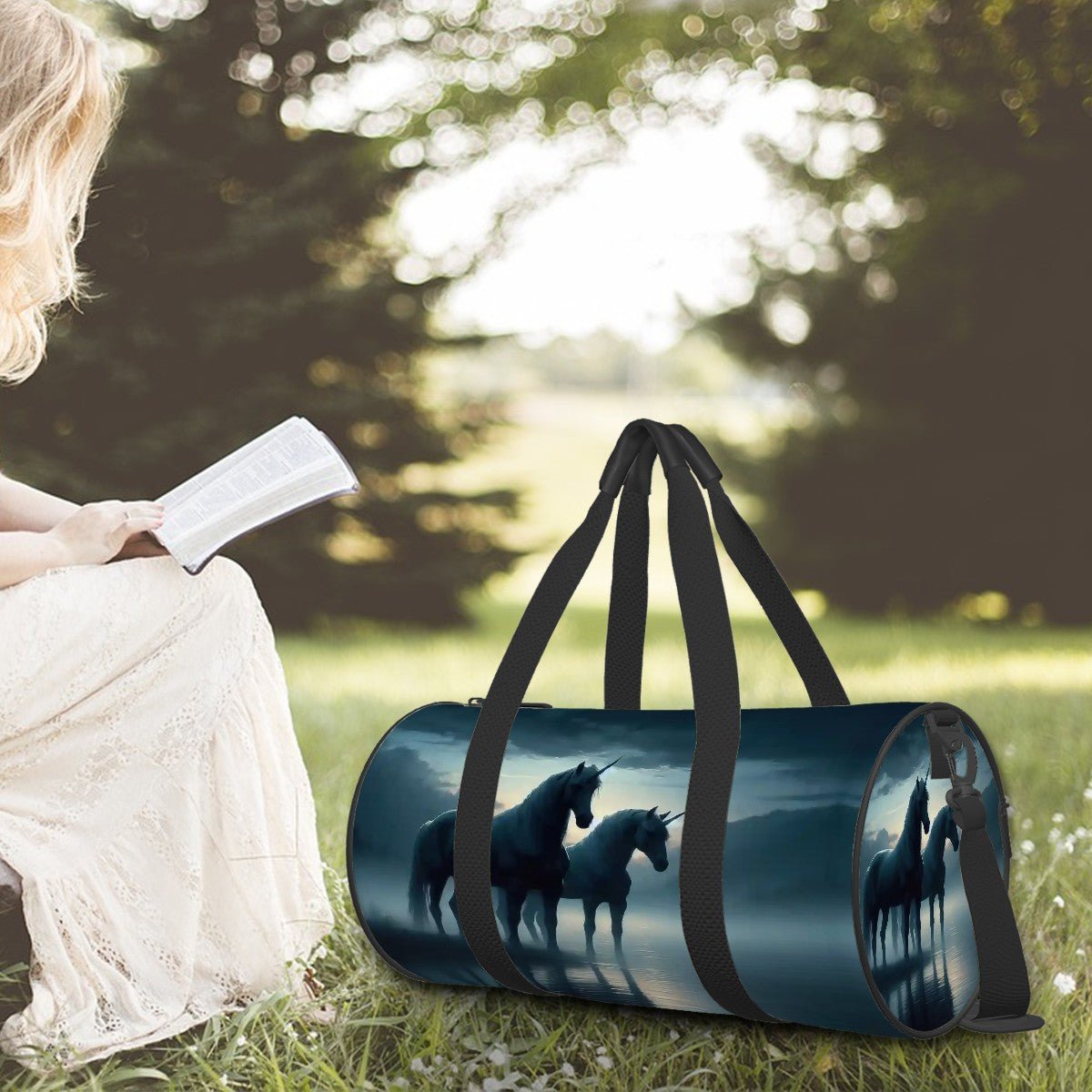 Cylinder Duffle Bag Large Capacity - Gregg Acini Adoree Designs - Luggage