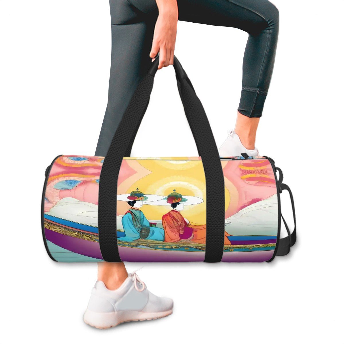 Cylinder Duffle Bag Large Capacity - Gregg Acini Adoree Designs - Luggage