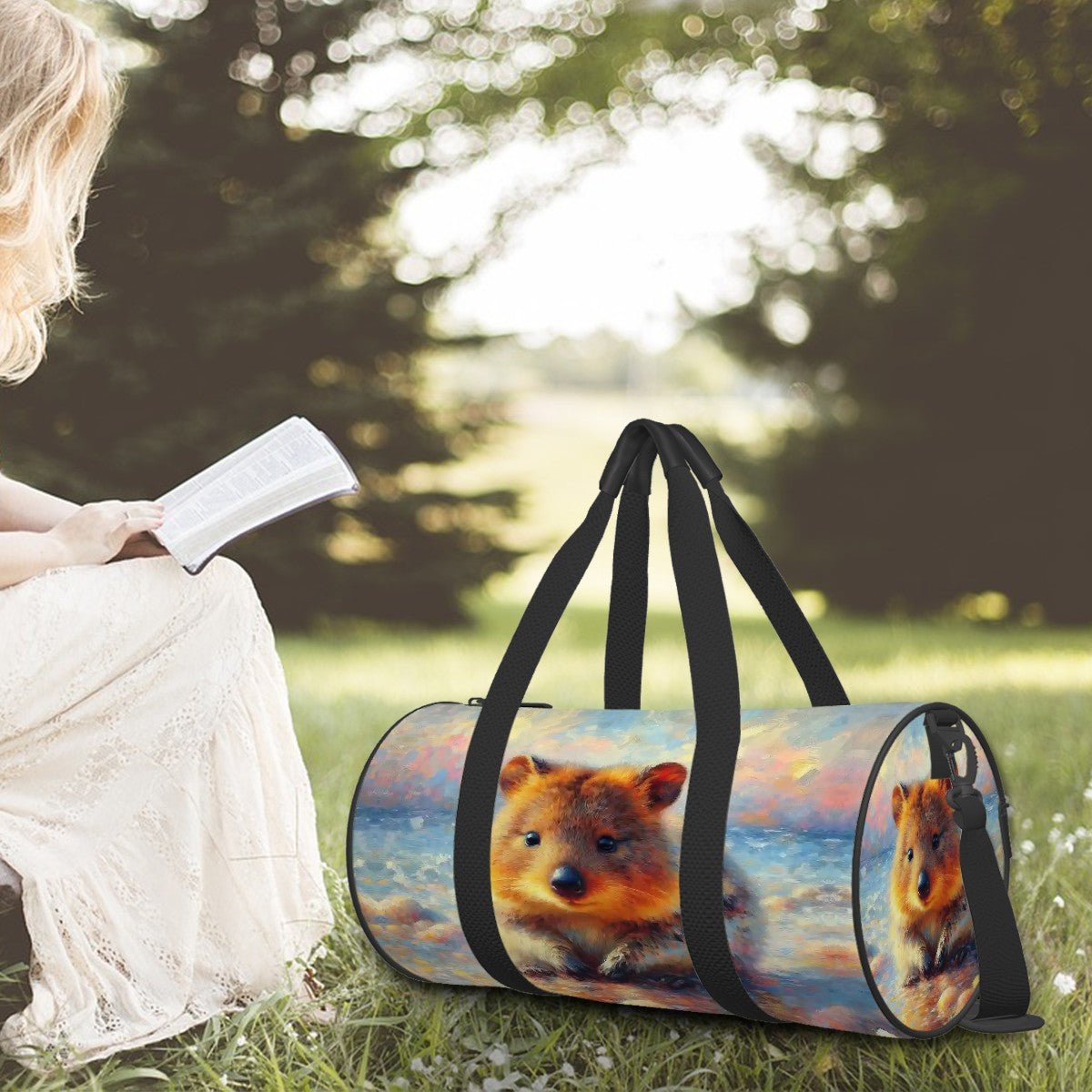 Cylinder Duffle Bag Large Capacity - Gregg Acini Adoree Designs - Luggage