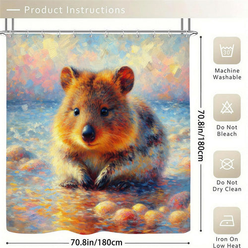 Baby Quokka Shower Curtain