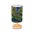 Emerald Dragon Cylindrical Table Lamp