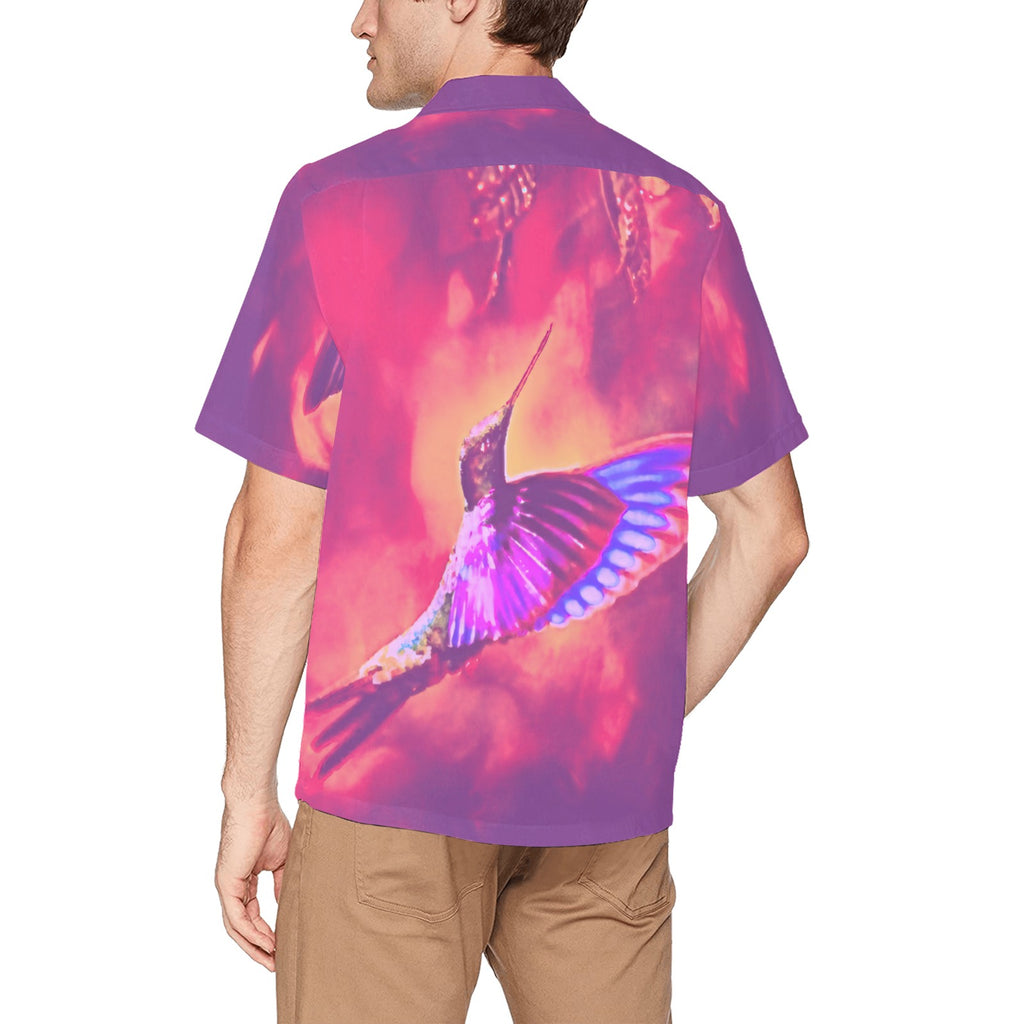 Shrine Hummingbird Hawaiian Shirt with Chest Pocket