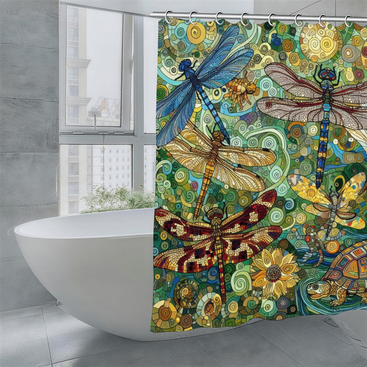 Dragonflies Shower Curtain 70.8"x70.8" (Made in USA)