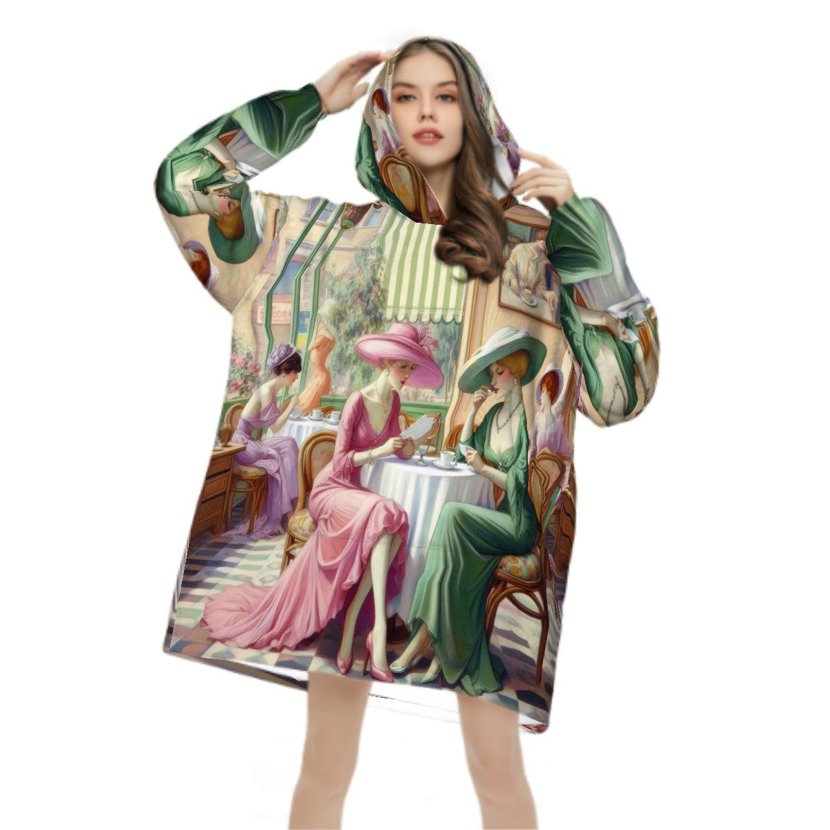 Kiffe Cafe Adult Blanket Hoodie