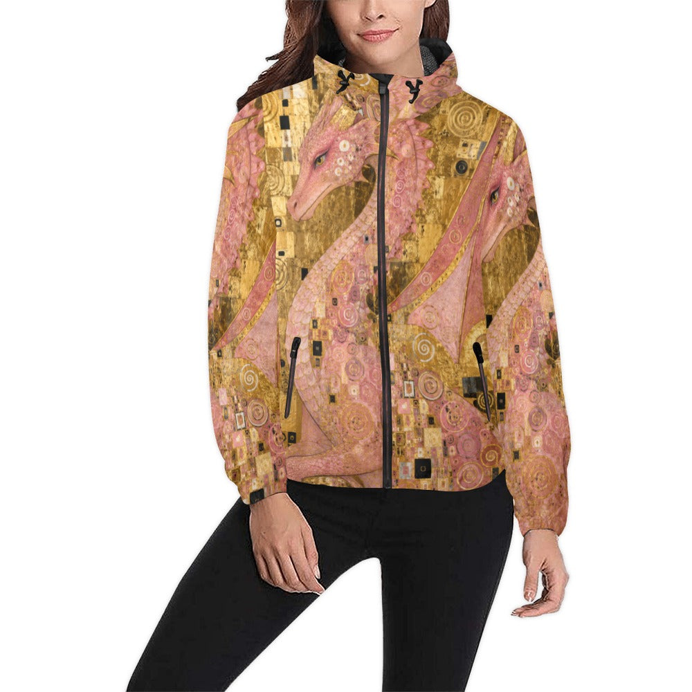 Pink Dragon Unisex All Over Print Windbreaker (Model H23)