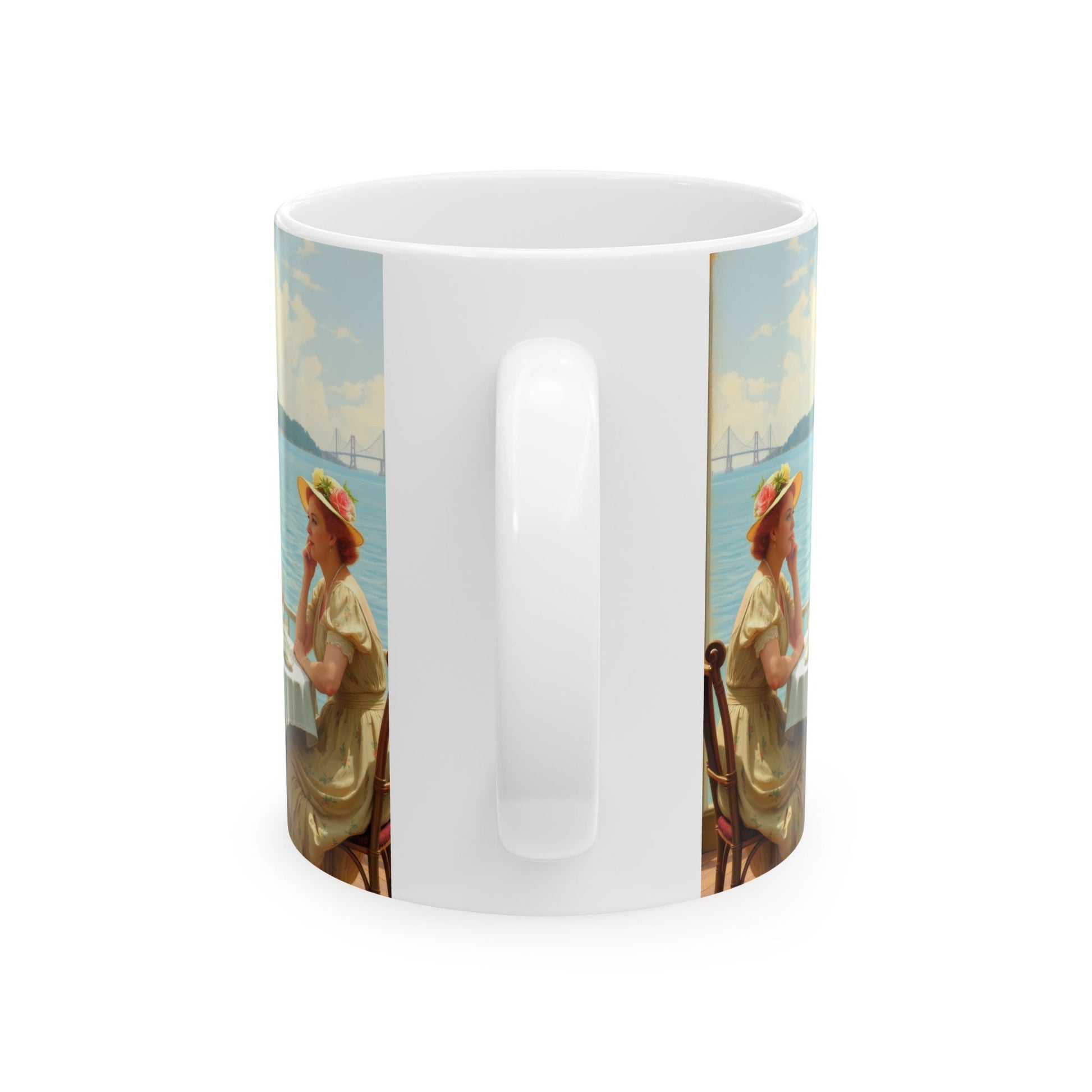 Dahlia by the Lake Ceramic Coffee Mug by Gregg Acini Adoree Designs - Gregg Acini Adoree Designs - Mug