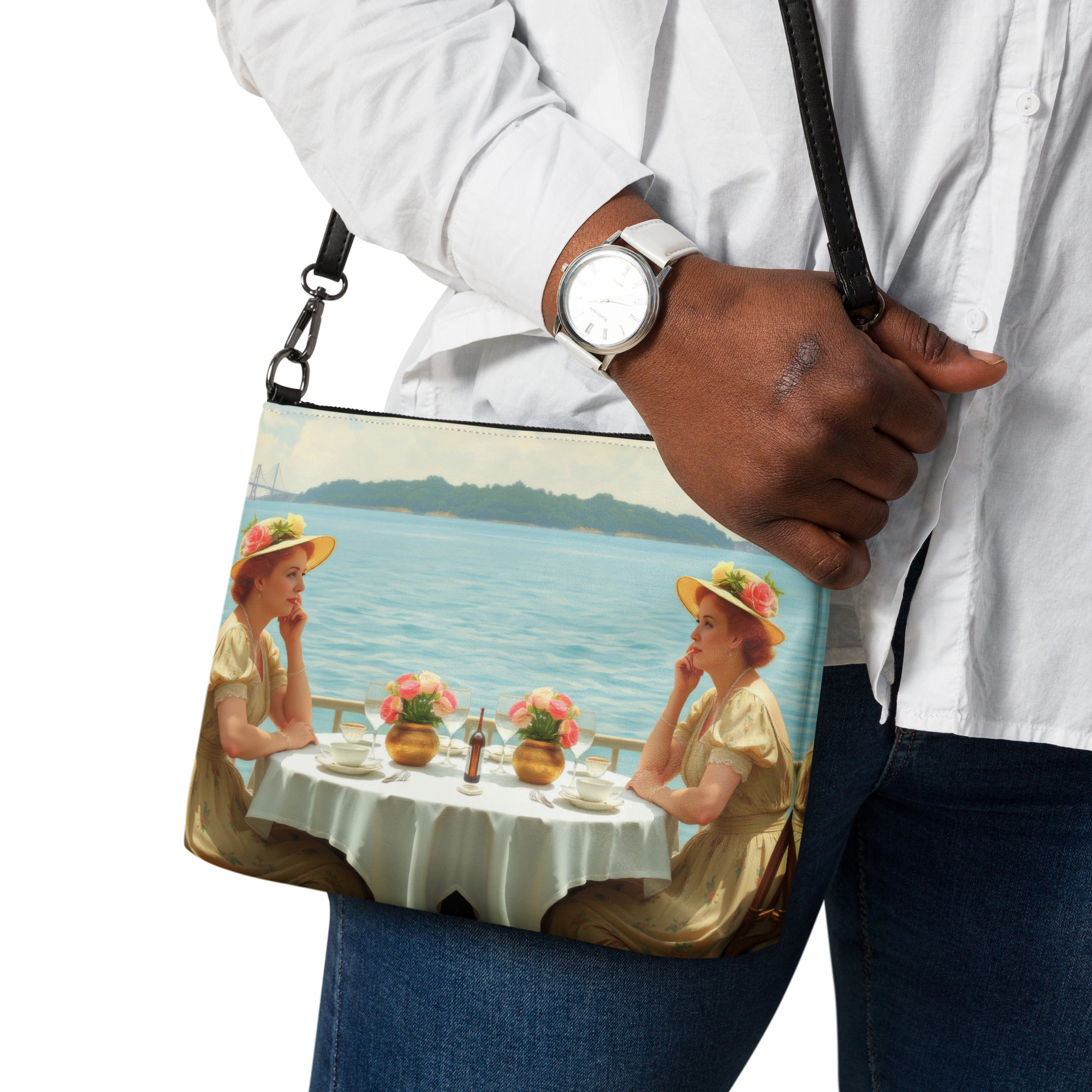 Dahlia by the Lake Crossbody bag - Gregg Acini Adoree Designs - Handbag