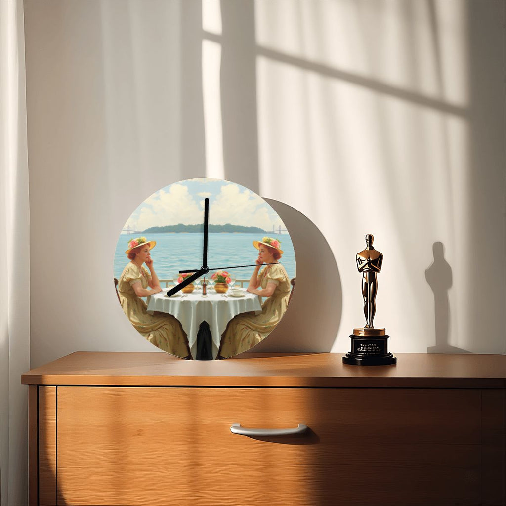 Dahlia by the Lake MDF Wall Clock (Made in USA) - Gregg Acini Adoree Designs - Wall Clock