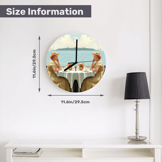 Dahlia by the Lake MDF Wall Clock (Made in USA) - Gregg Acini Adoree Designs - Wall Clock