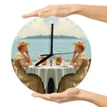 Dahlia by the Lake MDF Wall Clock (Made in USA) - Gregg Acini Adoree Designs - Wall Clock