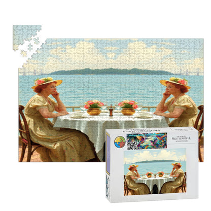 Dahlia by the Lake Wooden Jigsaw Puzzles 1000 pcs - Gregg Acini Adoree Designs - Jigsaw Puzzle