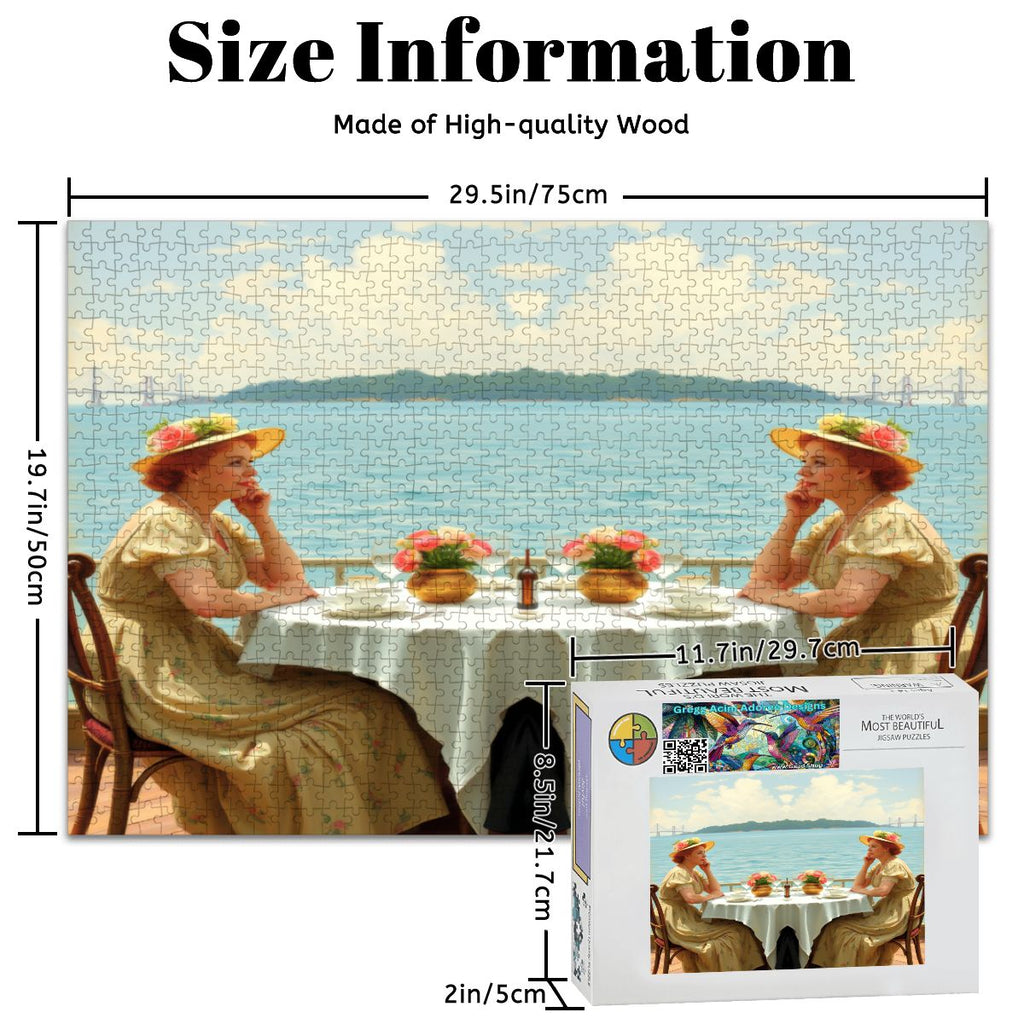 Dahlia by the Lake Wooden Jigsaw Puzzles 1000 pcs - Gregg Acini Adoree Designs - Jigsaw Puzzle