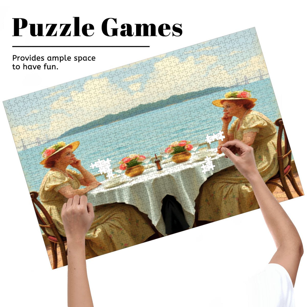 Dahlia by the Lake Wooden Jigsaw Puzzles 1000 pcs - Gregg Acini Adoree Designs - Jigsaw Puzzle