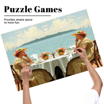 Dahlia by the Lake Wooden Jigsaw Puzzles 1000 pcs - Gregg Acini Adoree Designs - Jigsaw Puzzle