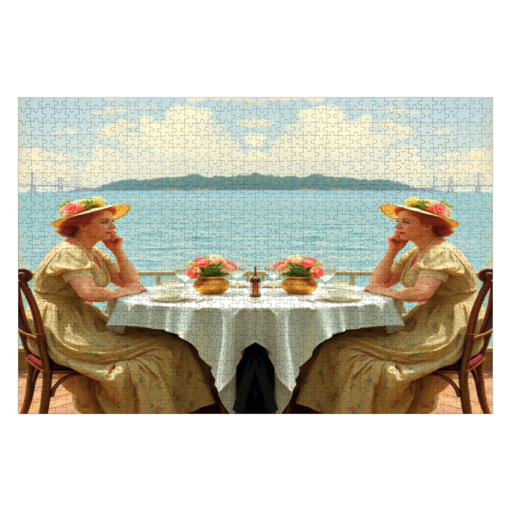 Dahlia by the Lake Wooden Jigsaw Puzzles 1000 pcs - Gregg Acini Adoree Designs - Jigsaw Puzzle