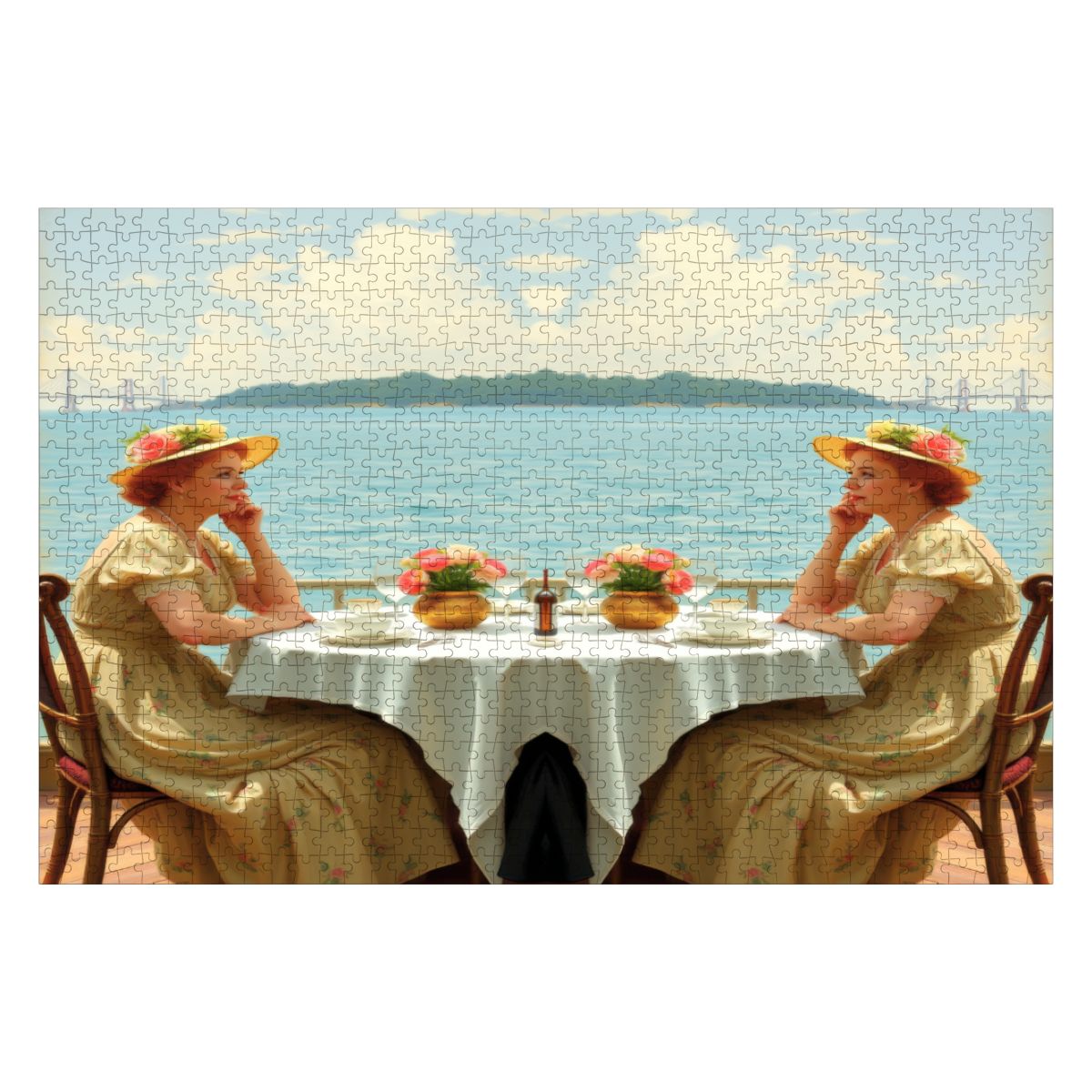 Dahlia by the Lake Wooden Jigsaw Puzzles 1000 pcs - Gregg Acini Adoree Designs - Jigsaw Puzzle