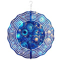 Dark Blue Rhapsody Wind Spinner 3D Metal Hanging Ornament (Made in USA) - Gregg Acini Adoree Designs - Garden Decor