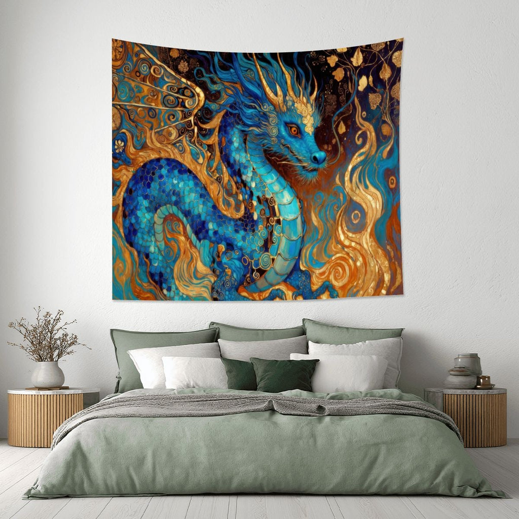 Cobalt Dragon Tapestry (6:5) (Made in USA)