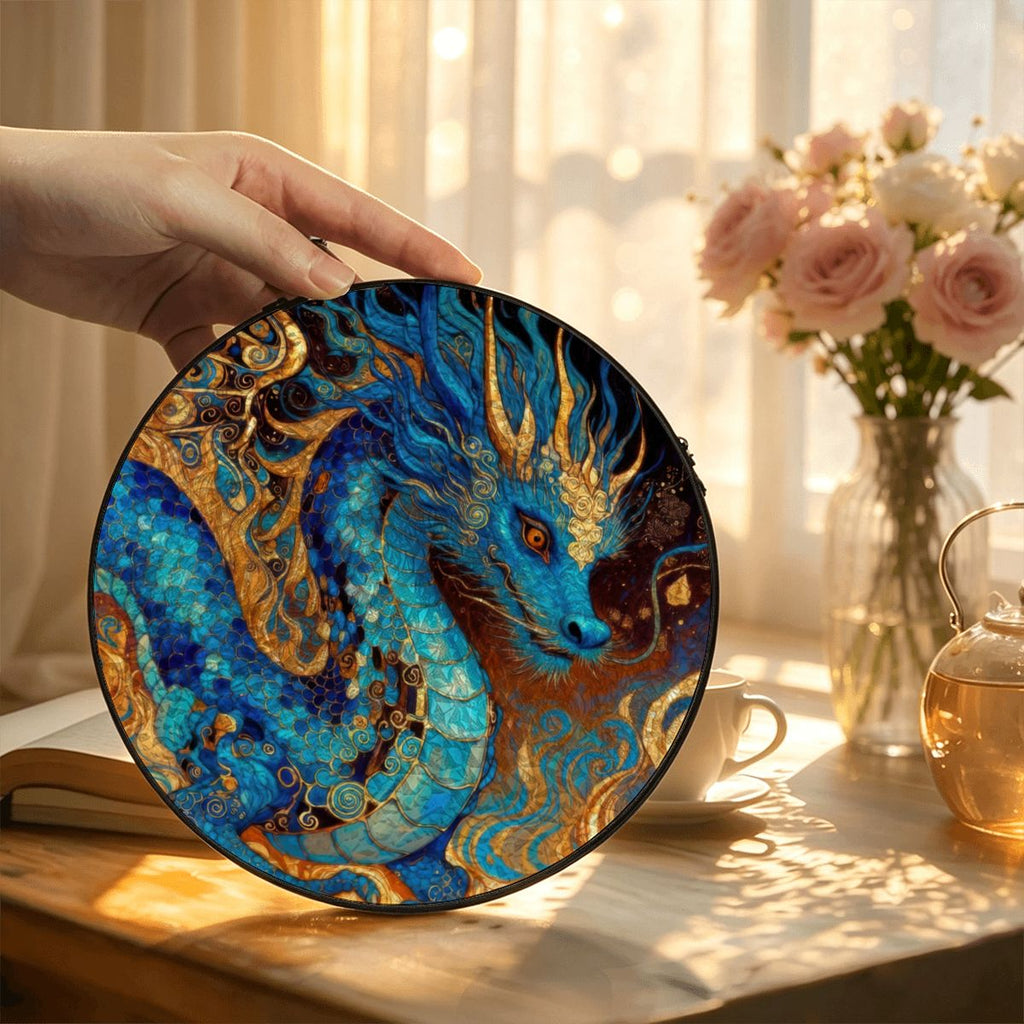 Cobalt Stained Glass Effect Suncatcher Window Hanging (Made in USA)