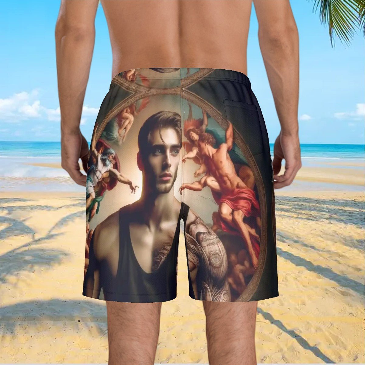 Decisions Men's Beach Shorts - Gregg Acini Adoree Designs - Swimsuit
