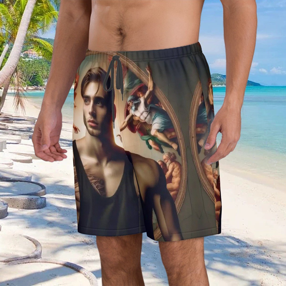 Decisions Men's Beach Shorts - Gregg Acini Adoree Designs - Swimsuit