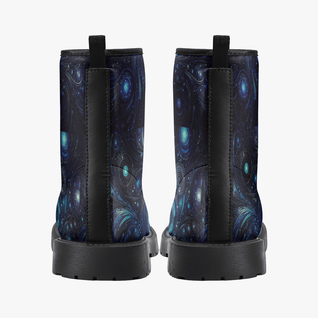 Deep Space Trendy Leather Boots - Gregg Acini Adoree Designs - Boots