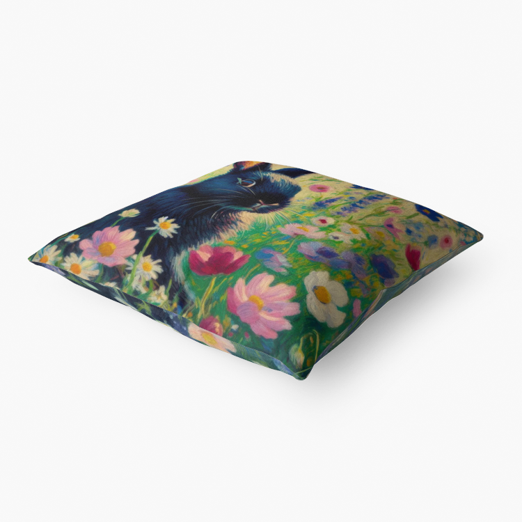 Black Rabbit Selfie Home Goods Premium Hypoallergenic Throw Pillow