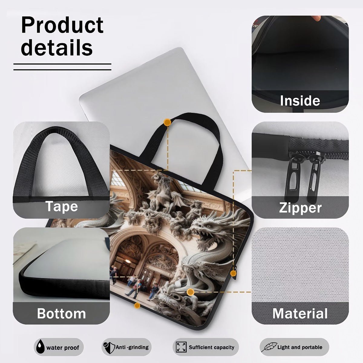 Dragon Central Station Laptop Bag - Gregg Acini Adoree Designs - Computer Bag