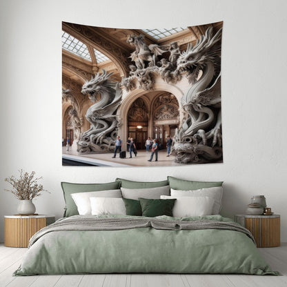 Dragon Central Station Lightweight Wall Tapestry (Fabric Wall Hanging - USA) - Gregg Acini Adoree Designs - Wall Coverings