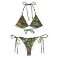 Dragonflies All - over print recycled string bikini - Gregg Acini Adoree Designs - Women's Swimwear
