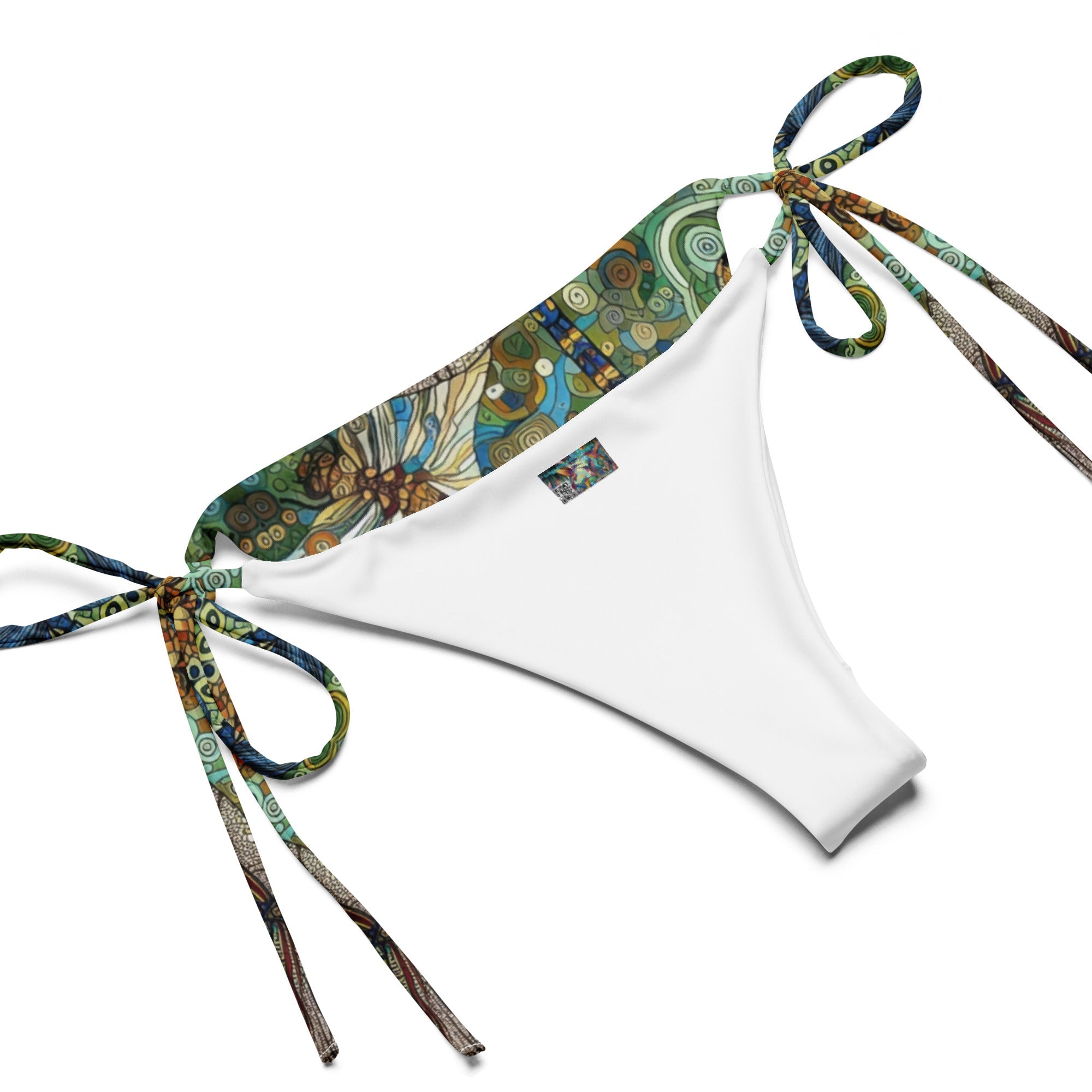 Dragonflies All - over print recycled string bikini - Gregg Acini Adoree Designs - Women's Swimwear